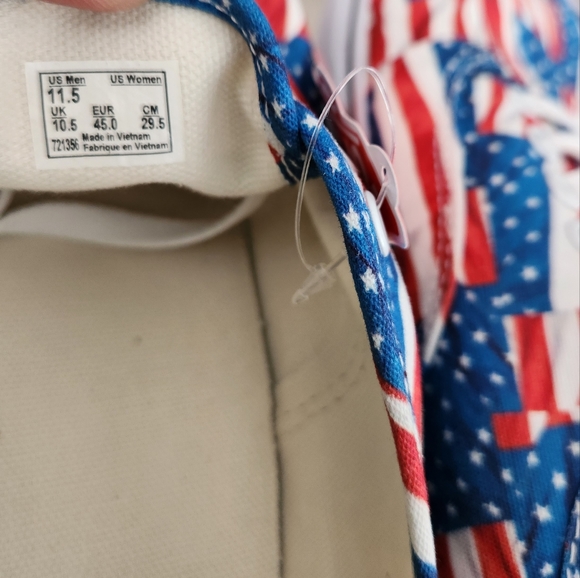 Authentic Vans  Stars Stripes American Flags Mens 11.5 3053 - Picture 6 of 10